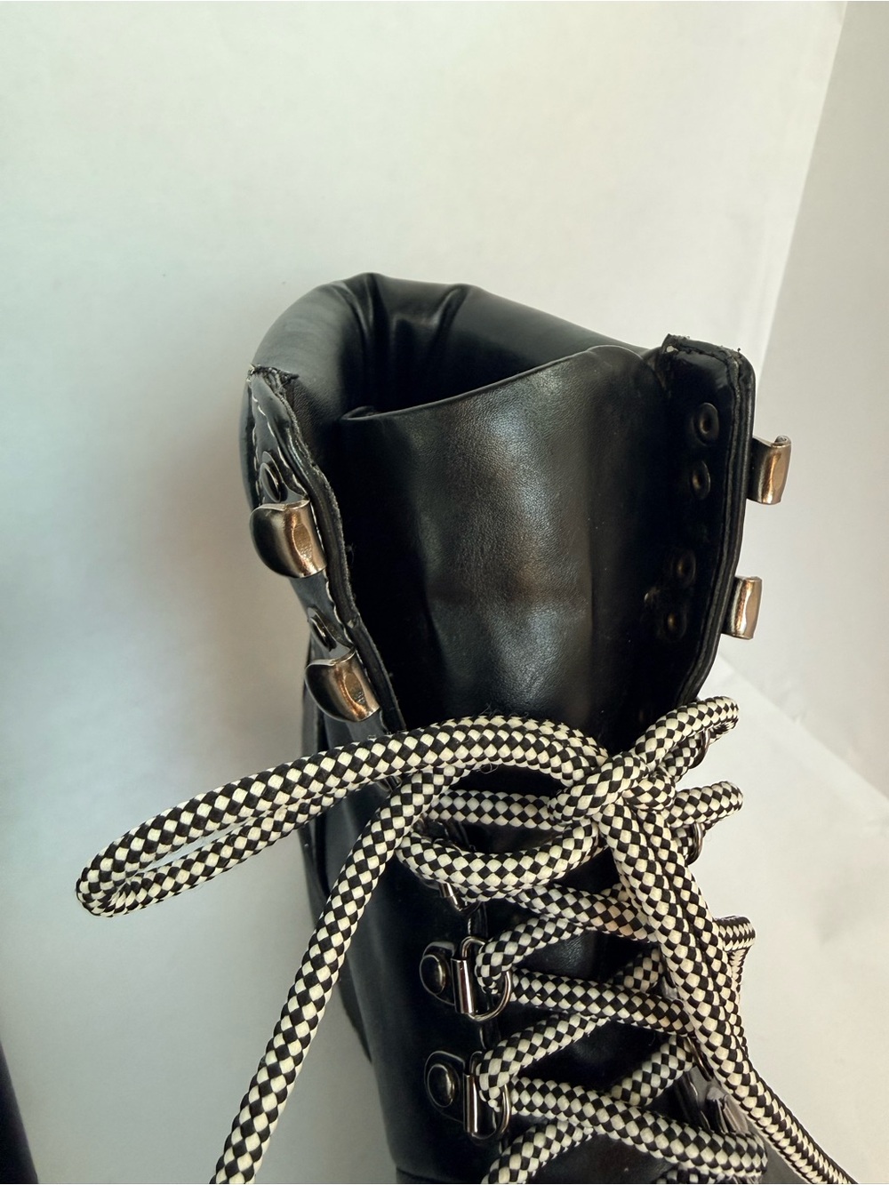 Soda Black Lace-Up Platform Combat Boots - Women's - Picture 3 of 10